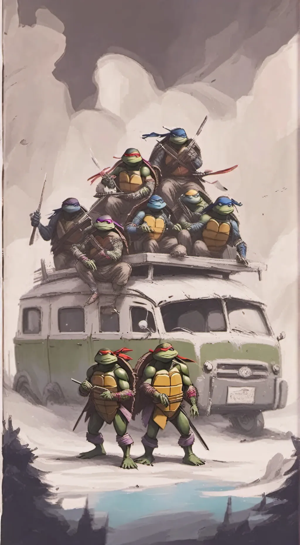 ai character: Tmnt speed demon background