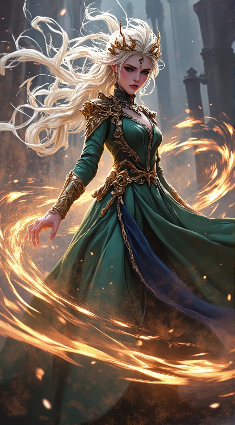 ai character: Amélie  background