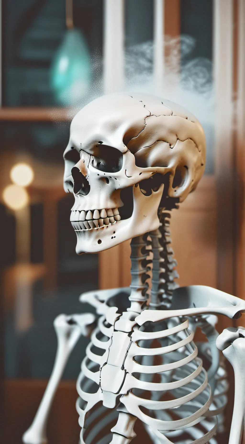 ai character: skeleton  background