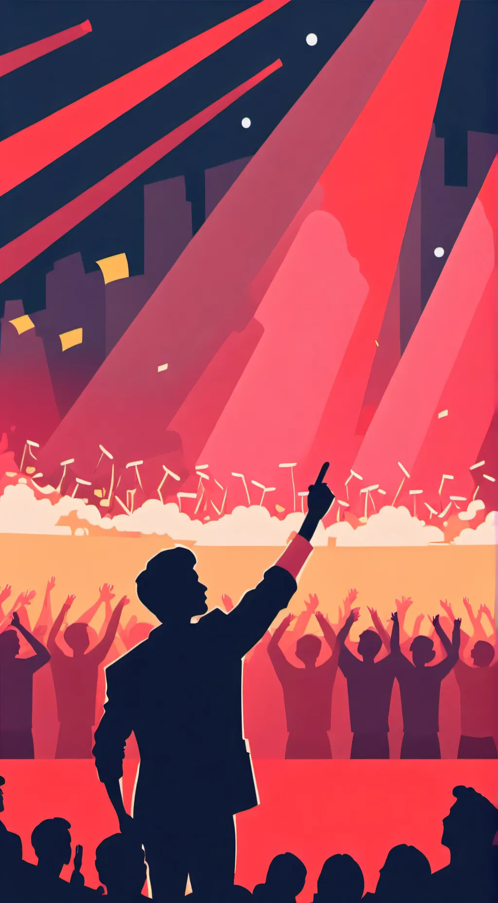 ai character: MHA concert! background