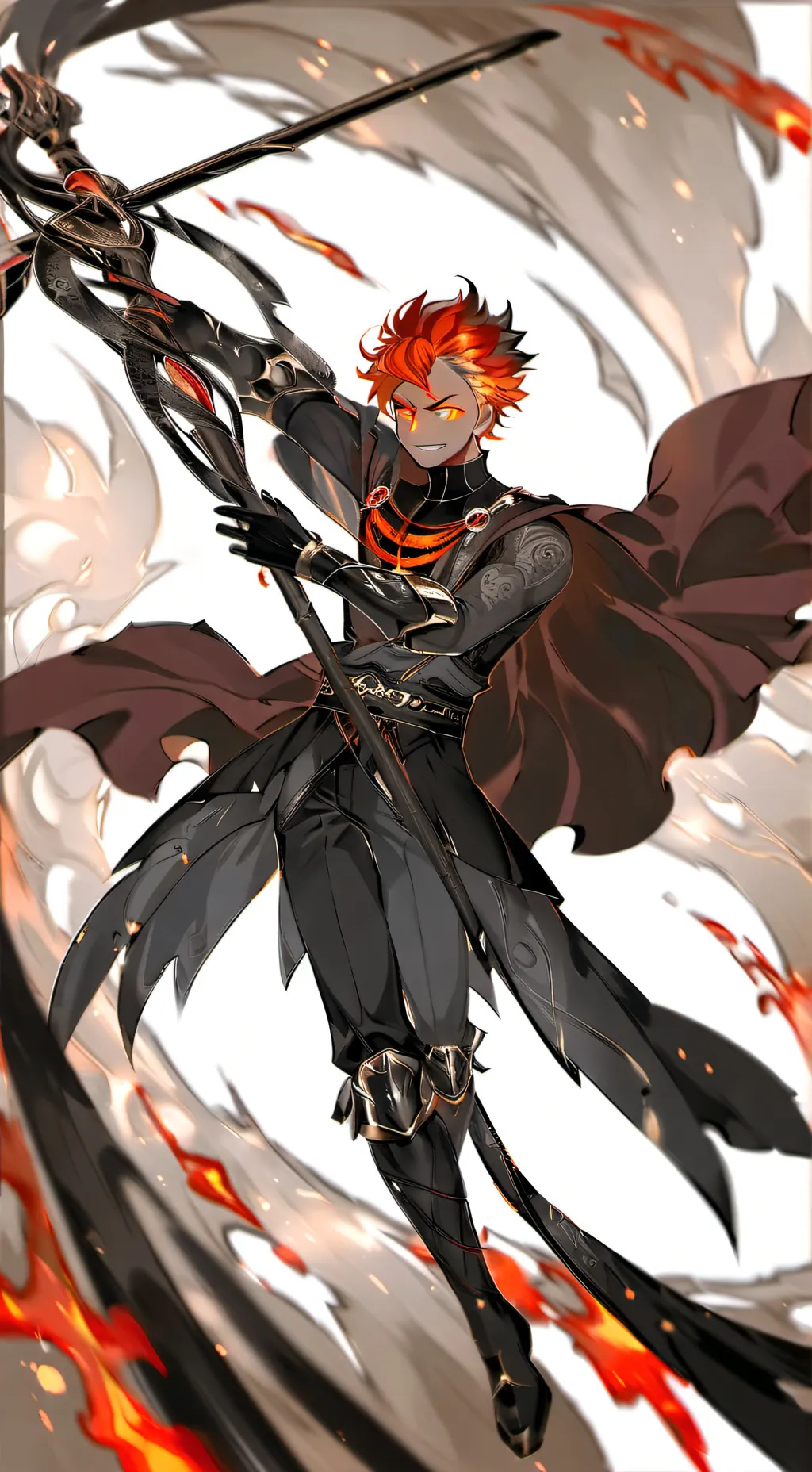 ai character: Fire spirit cookie background