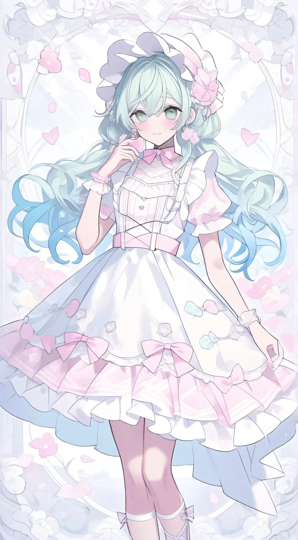 ai character: sleep over background
