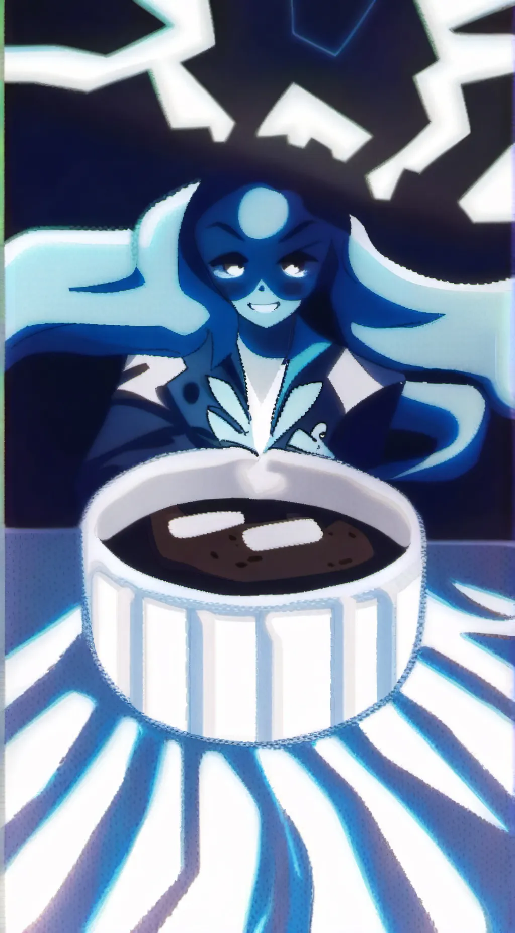 ai character: Shadow milk  background