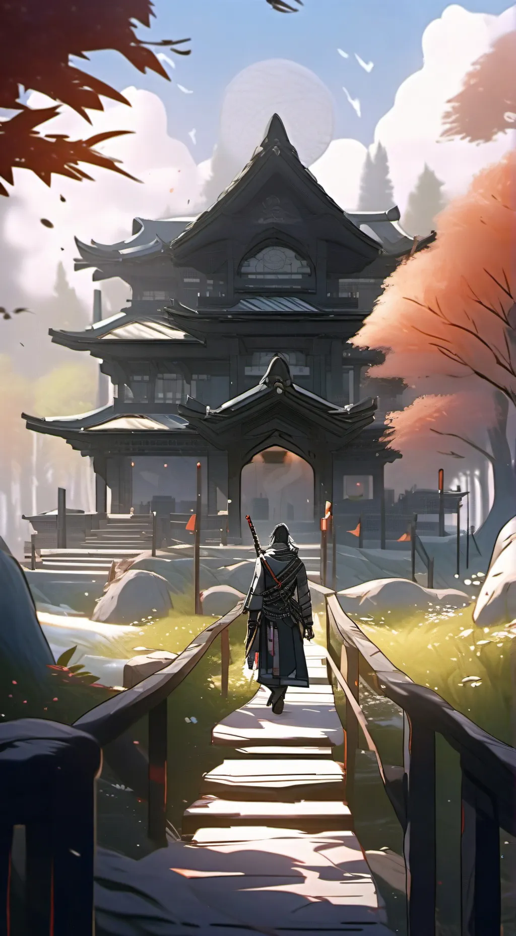 ai character: samurai background