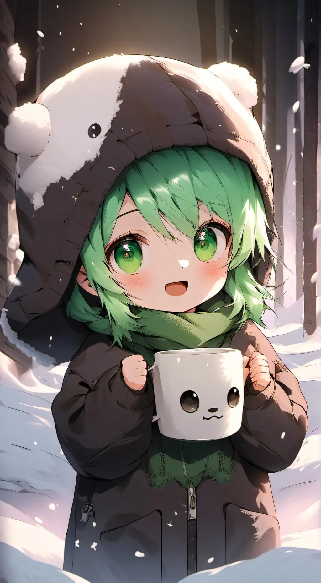 ai character: Little Athena  background