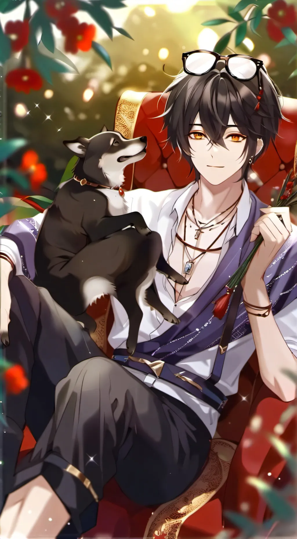 ai character: dog background