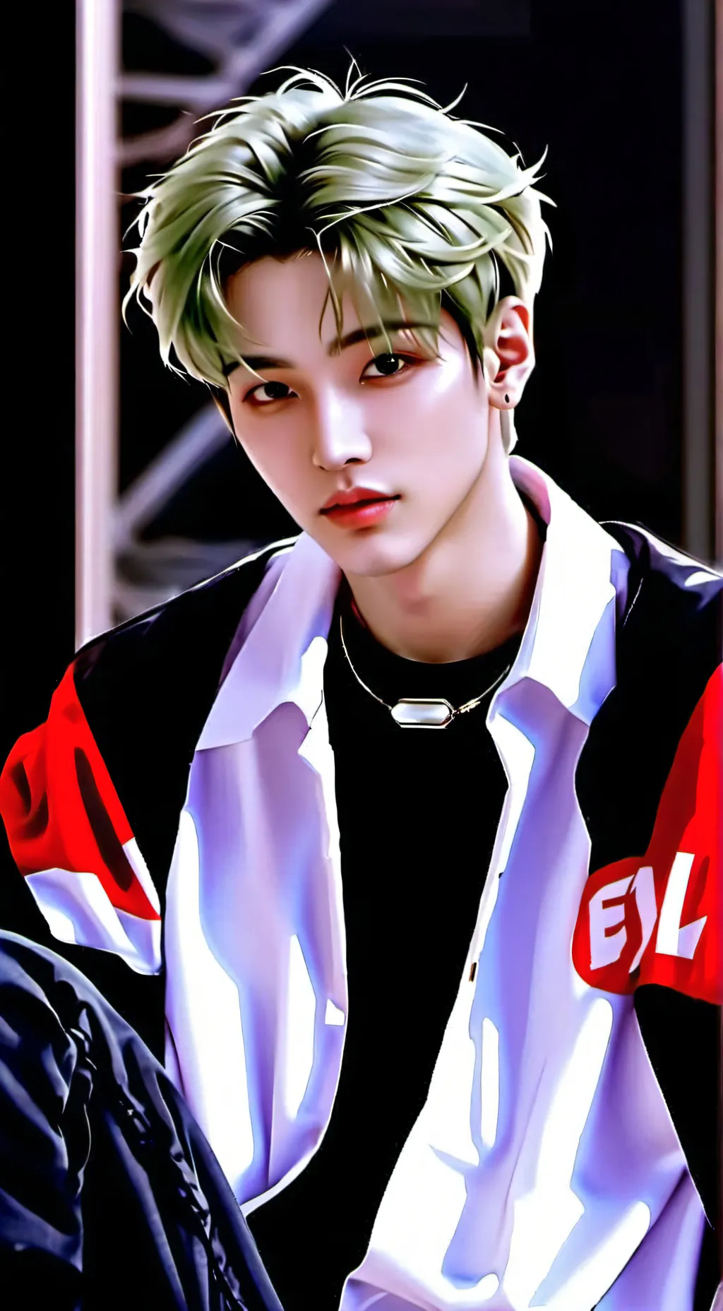 ai character: Lee Felix yongbok  background