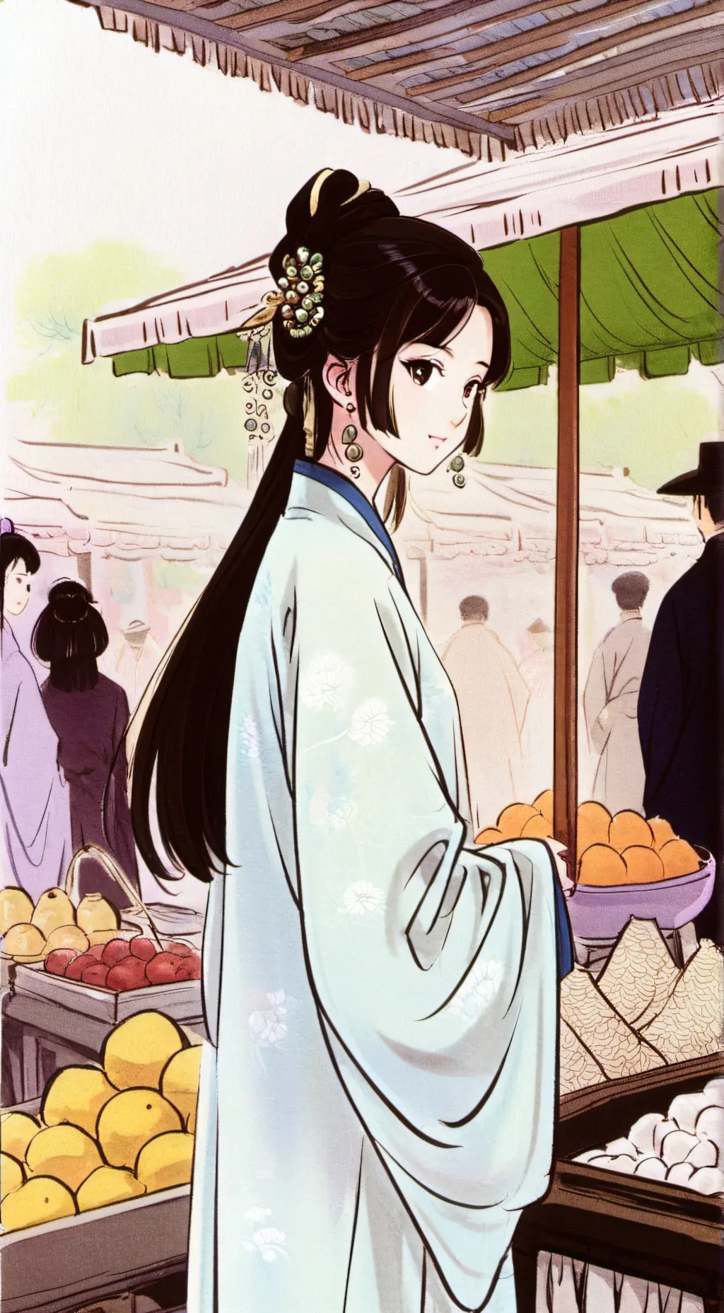 ai character: china x japan background