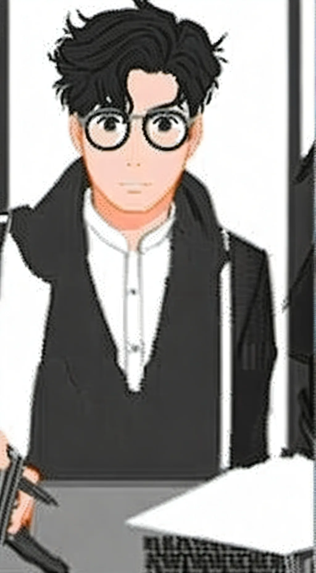 ai character: okarun fr background
