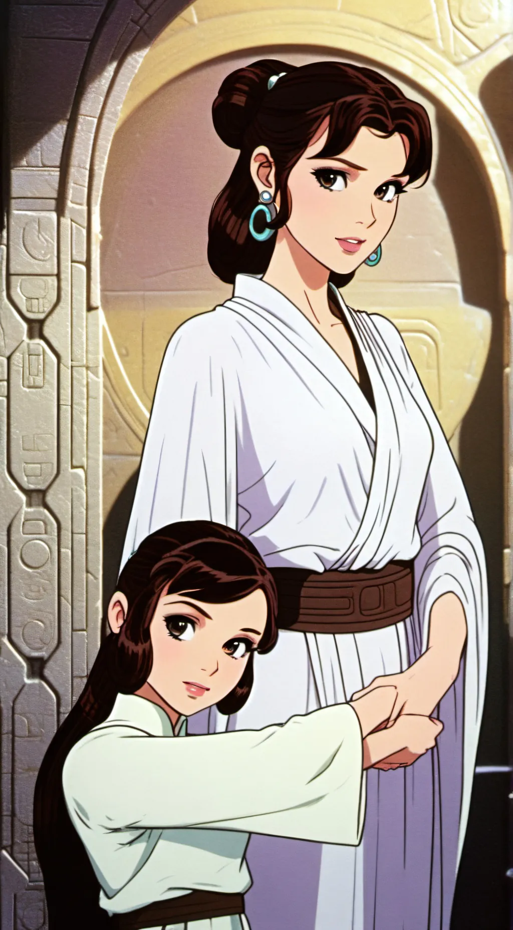 ai character: princess Leia zoie background