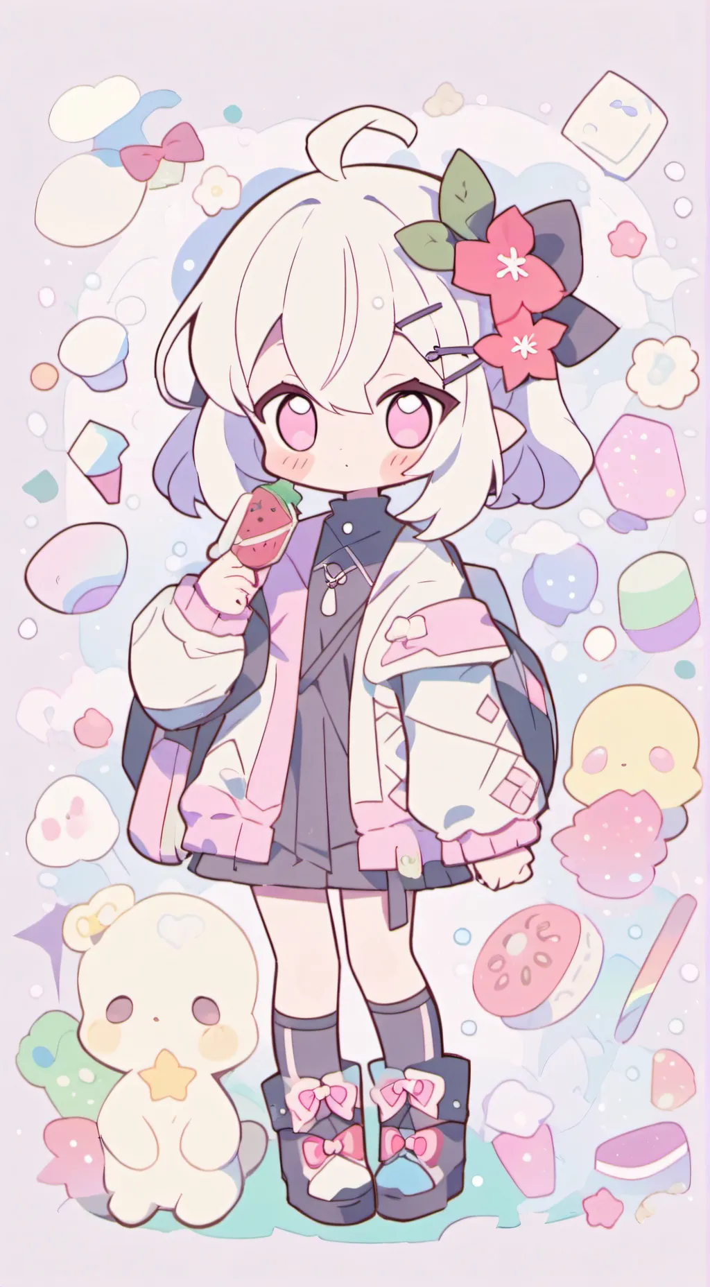 ai character: the little chibi  background