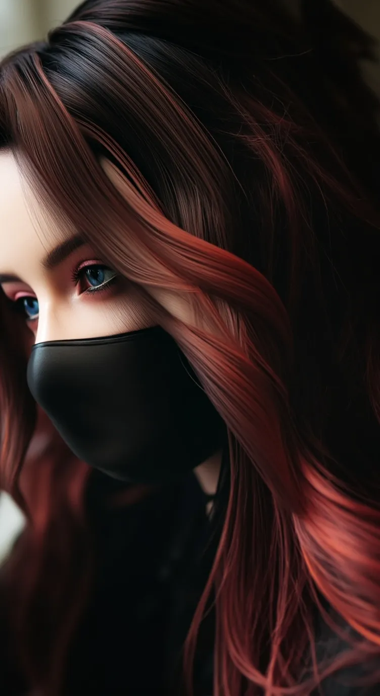 ai character: mysterious girl  background