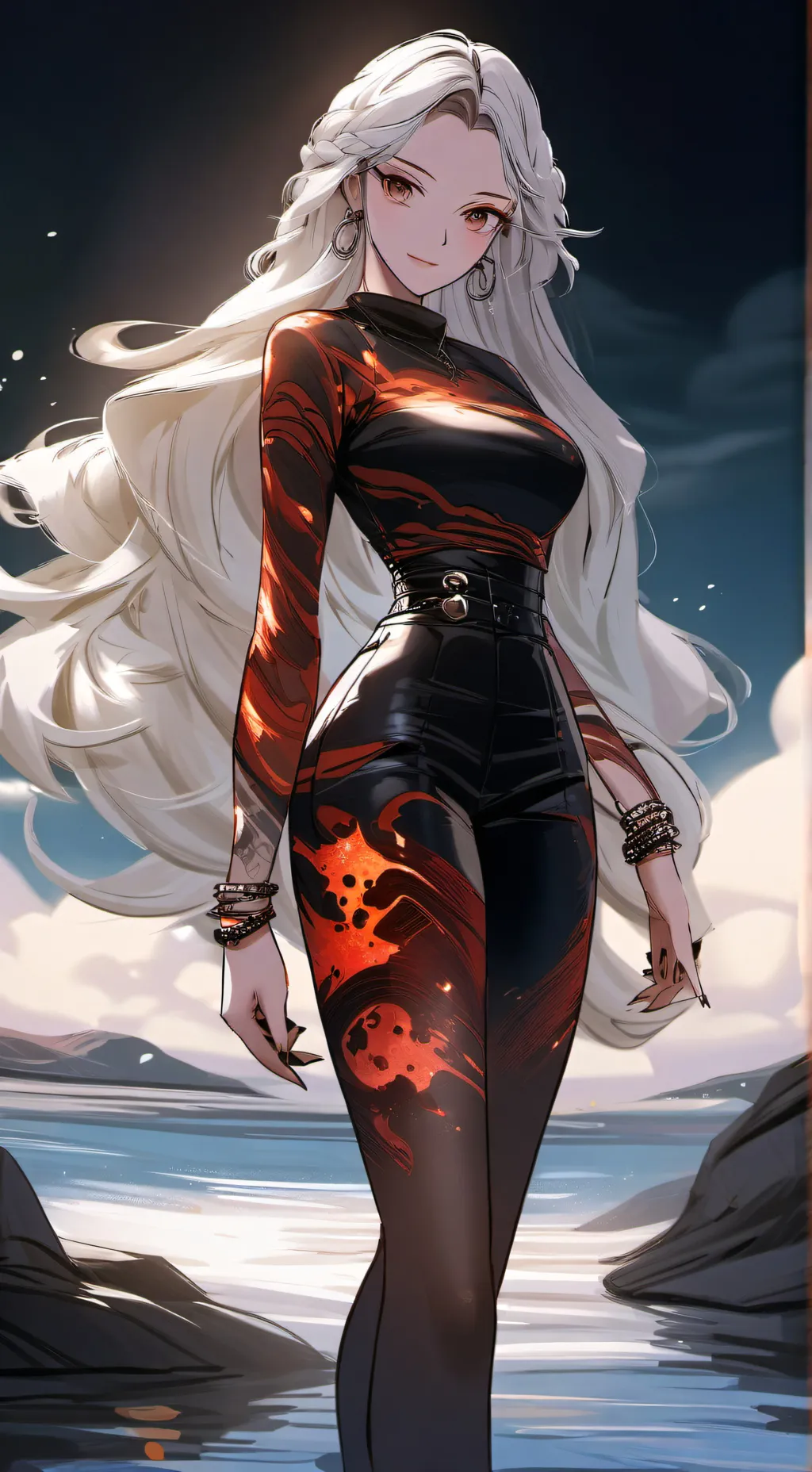 ai character: Magma background