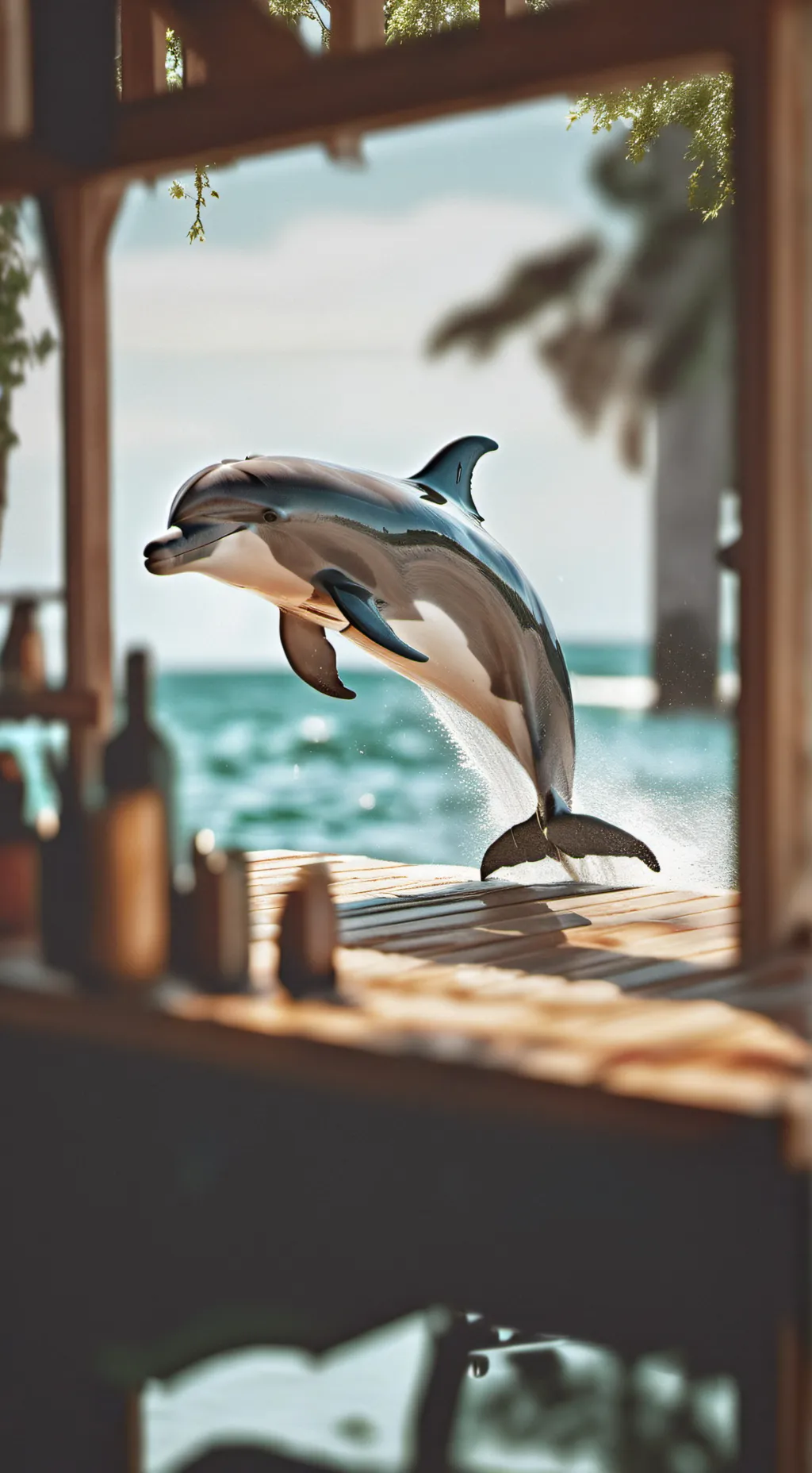 ai character: dolphin background