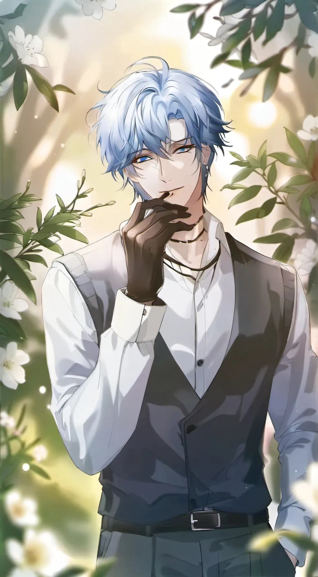 ai character: Azure background