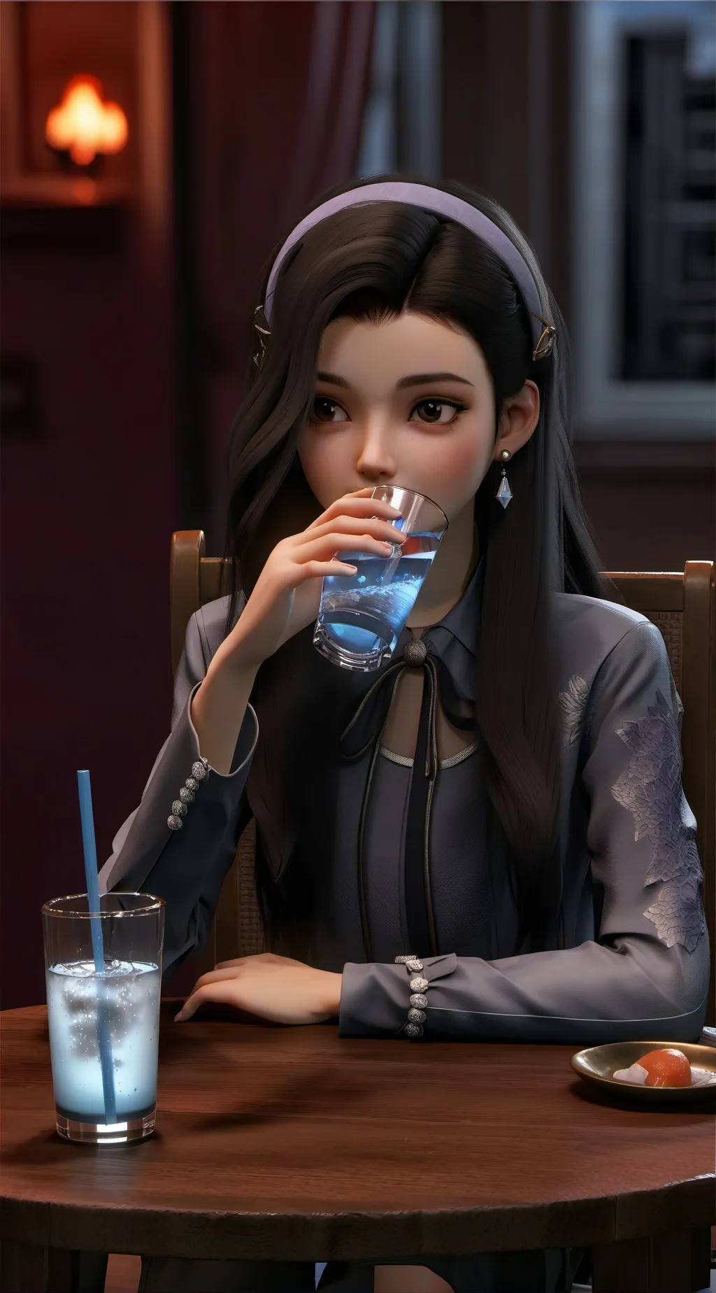 ai character: water addiction background