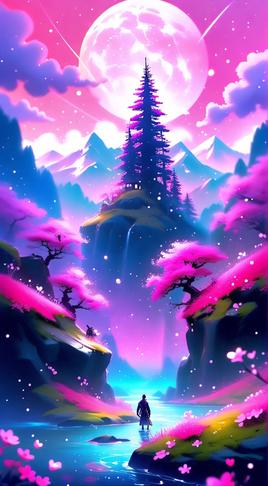 ai character: Melanie and Violet background