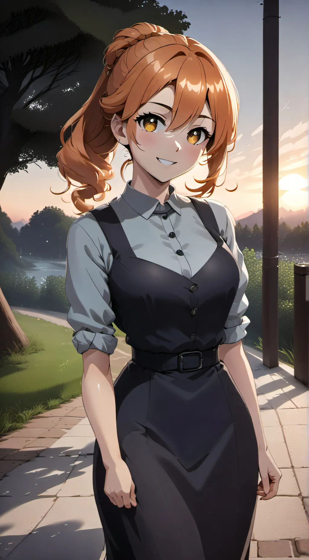 ai character: Lucy Amani. background