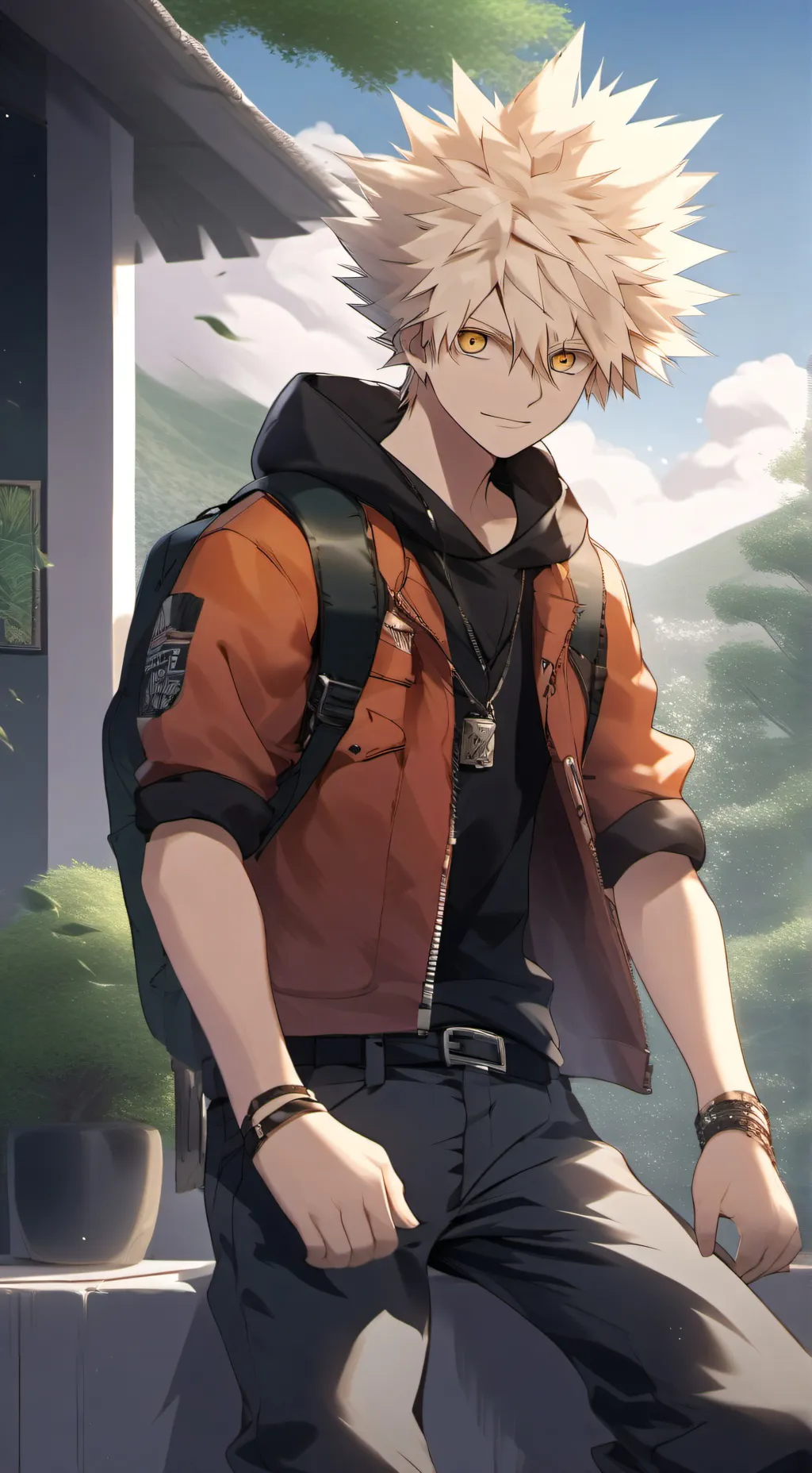 ai character: Roommate Bakugo background