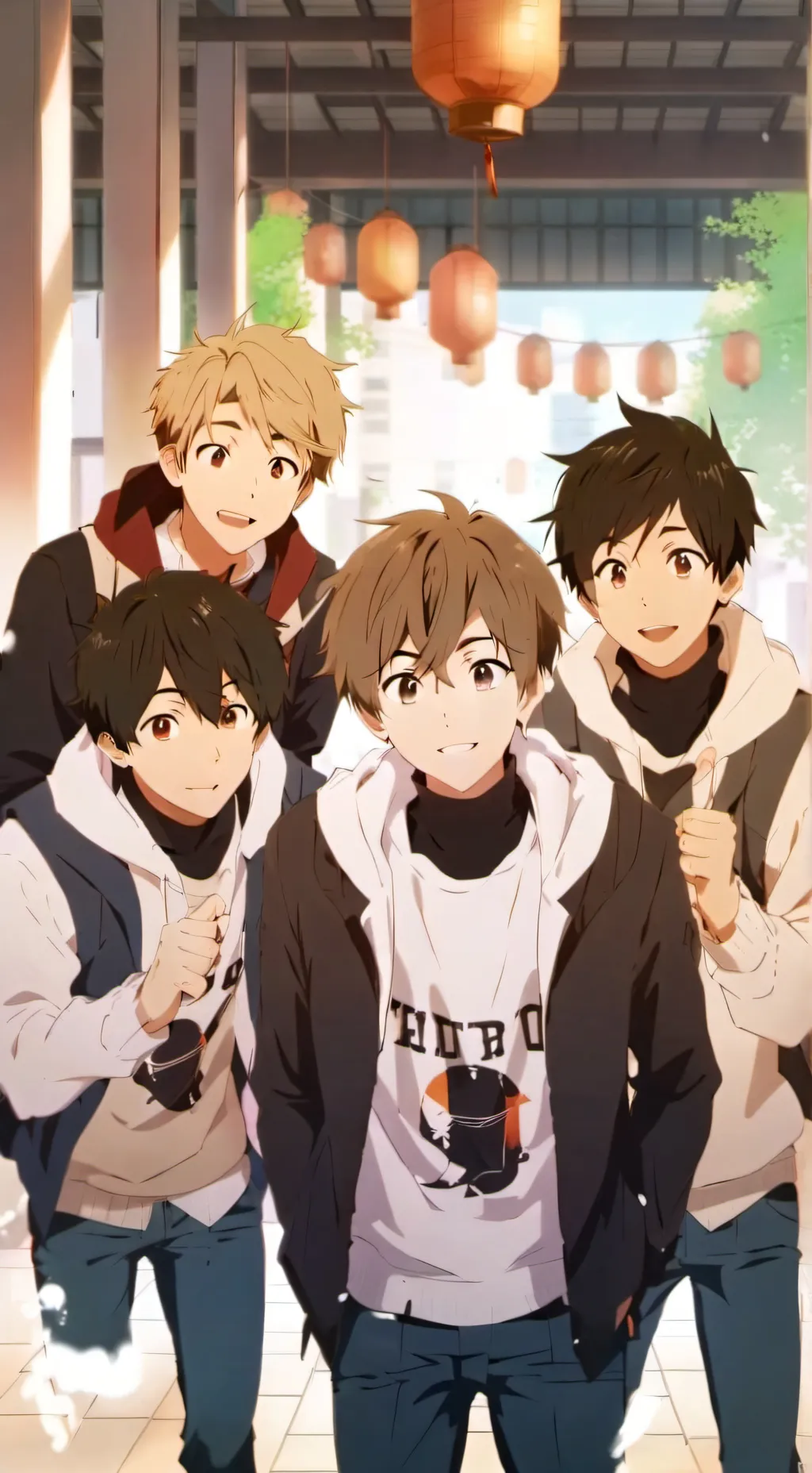 ai character: Boys High school background