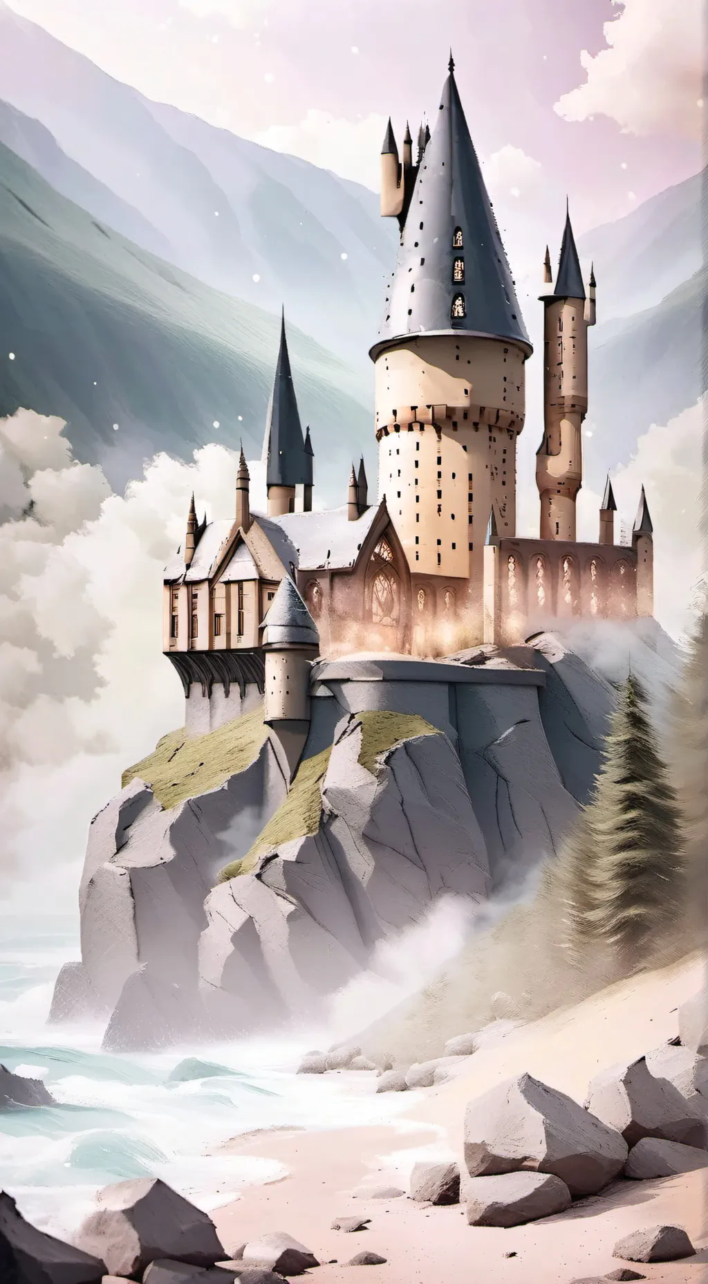 ai character: Hogwarts letter background