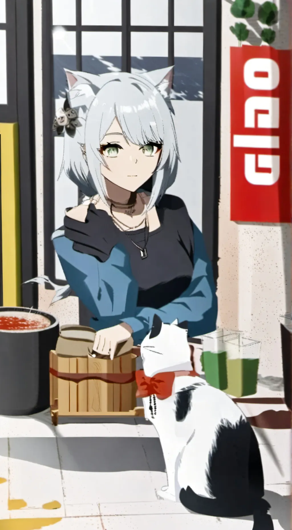 ai character: sirvienta background