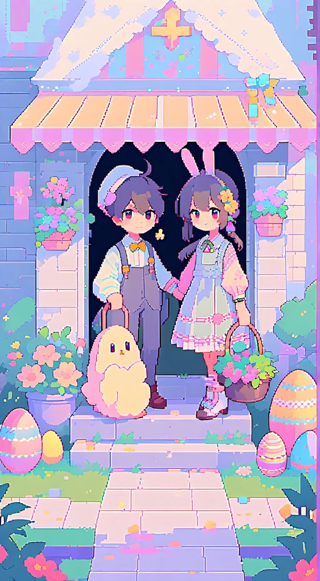 ai character: KNY EASTER! background