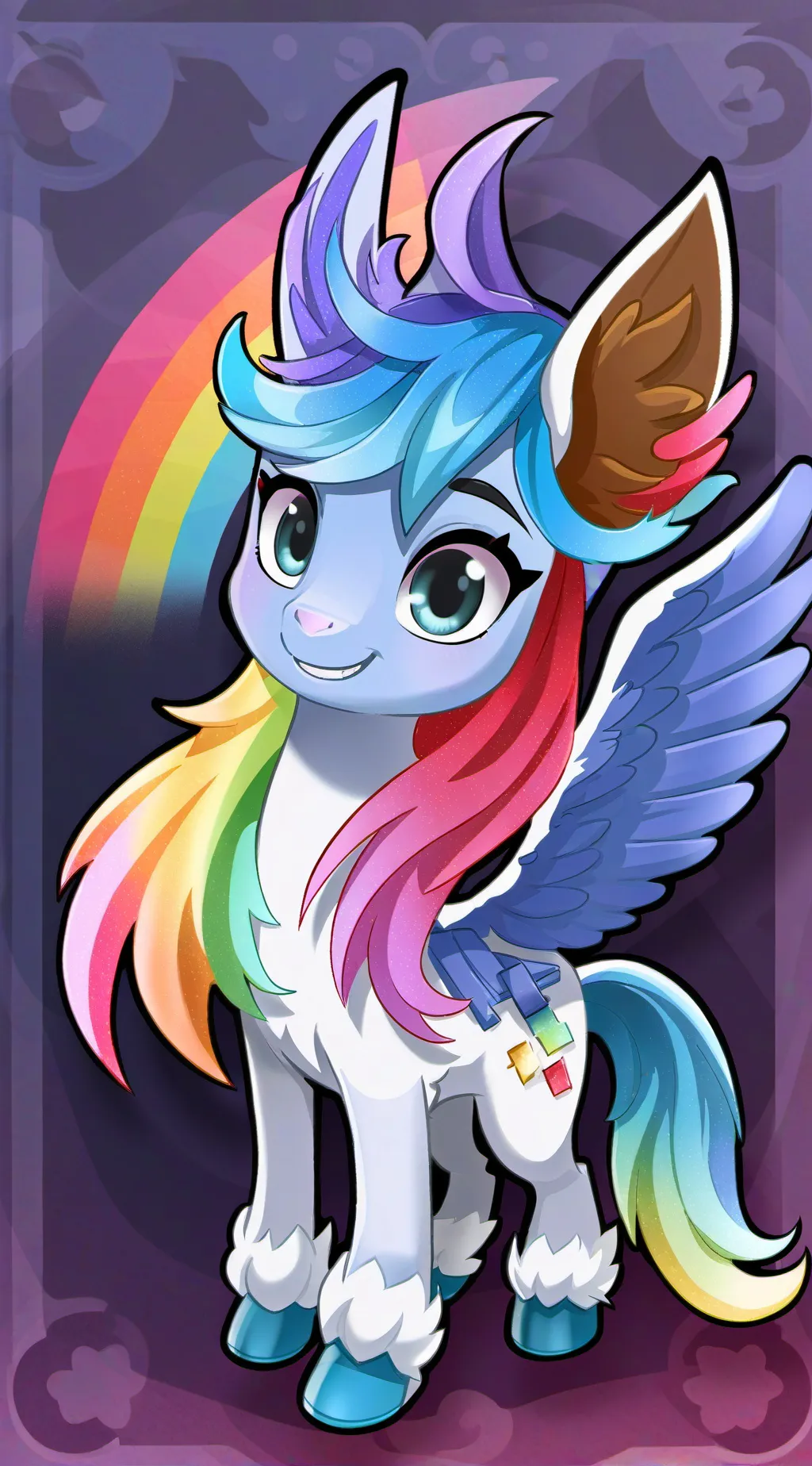 ai character: Rainbow dash background