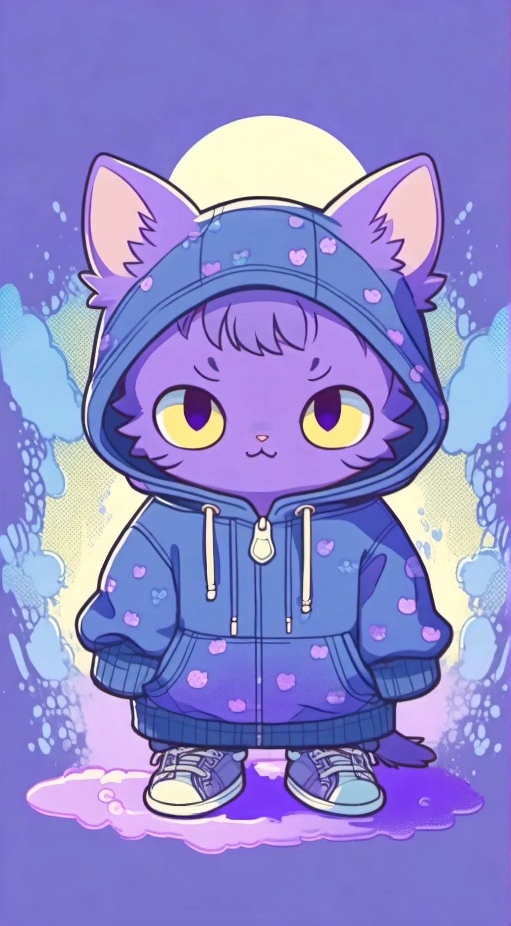 ai character: baby catnap  background