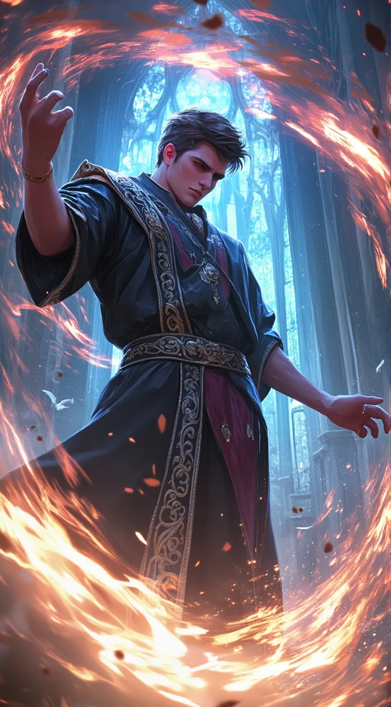 ai character: The phoenix king background