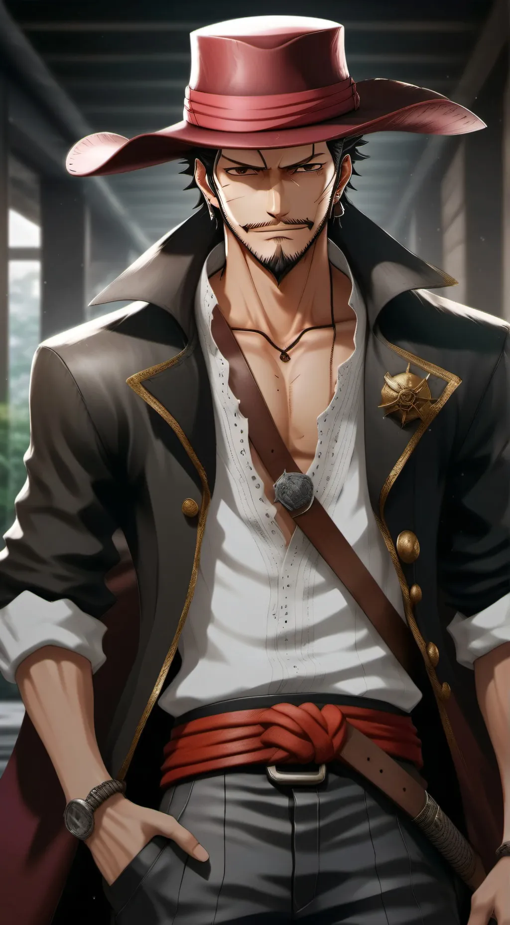 ai character: Mihawk  background