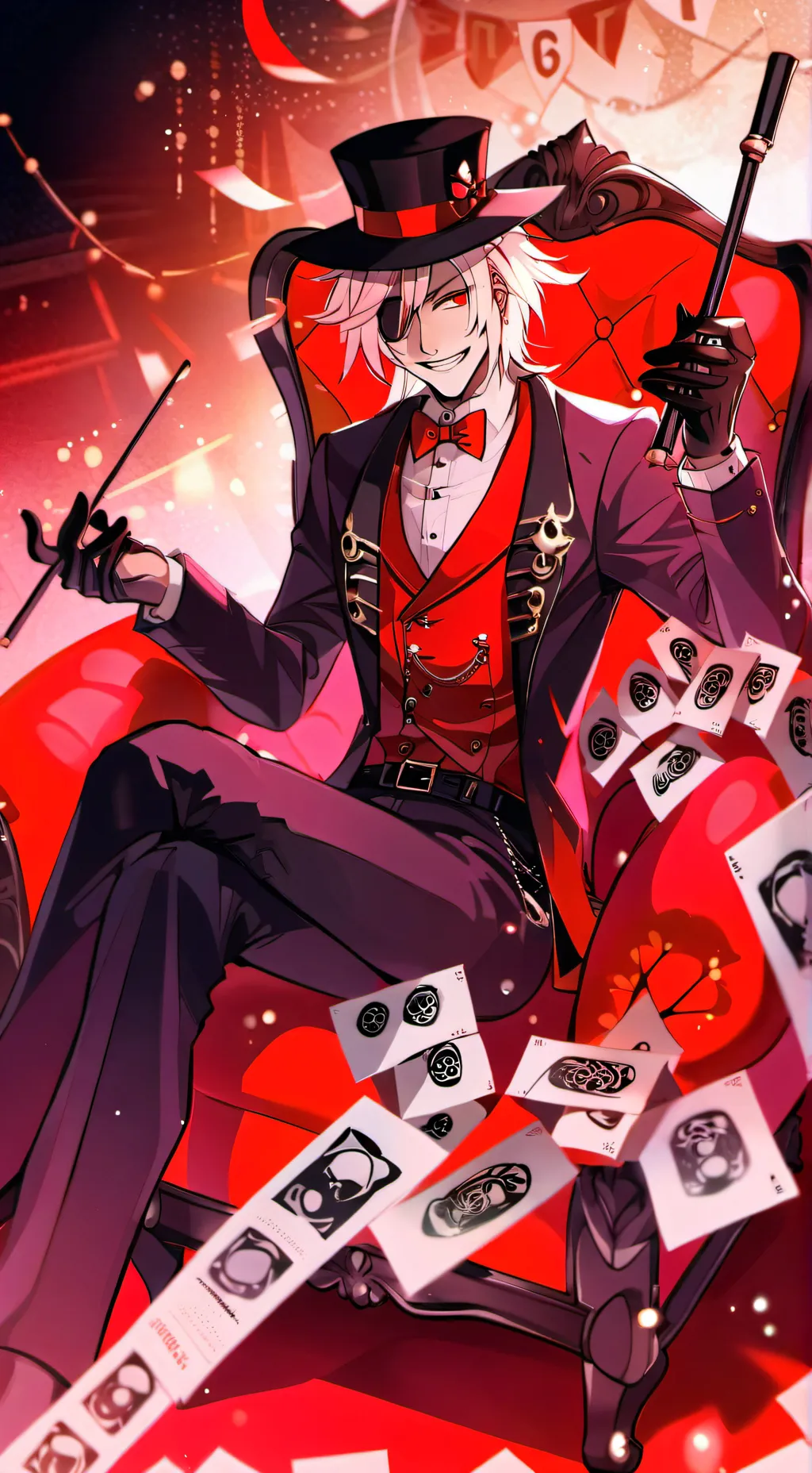 ai character: Lusfier (Hazbin)  background
