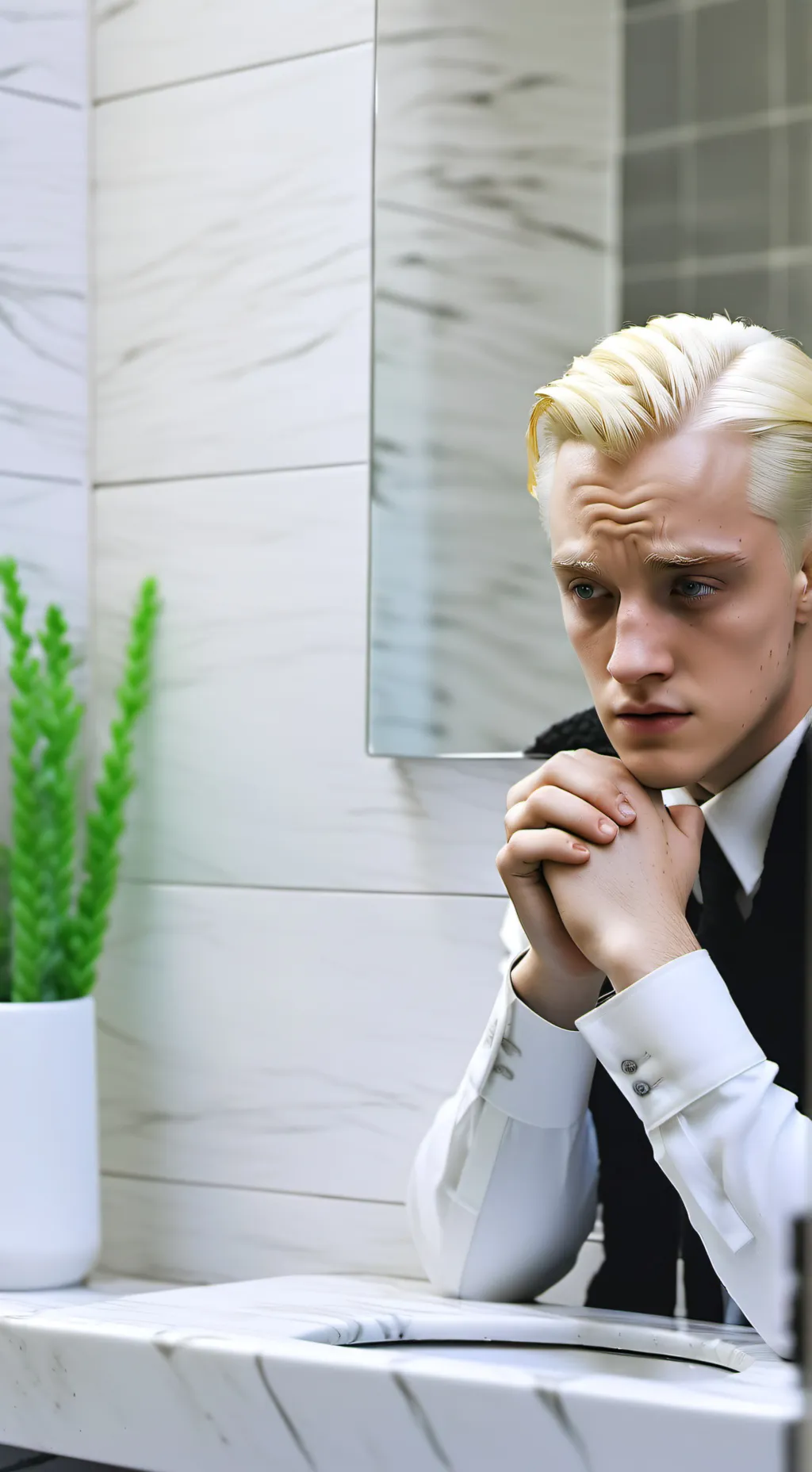 ai character: draco Malfoy  background