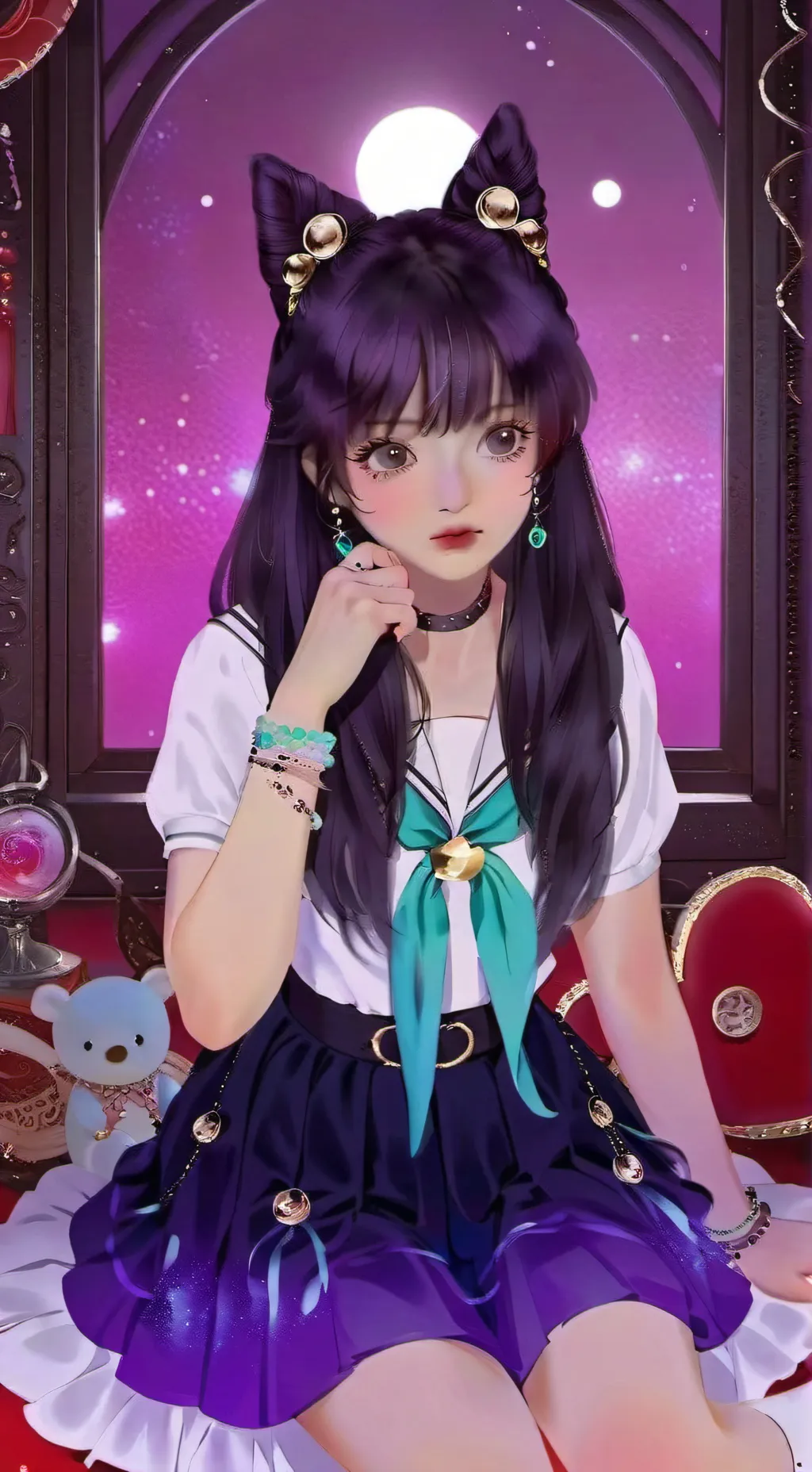 ai character: Aurora Por ora background