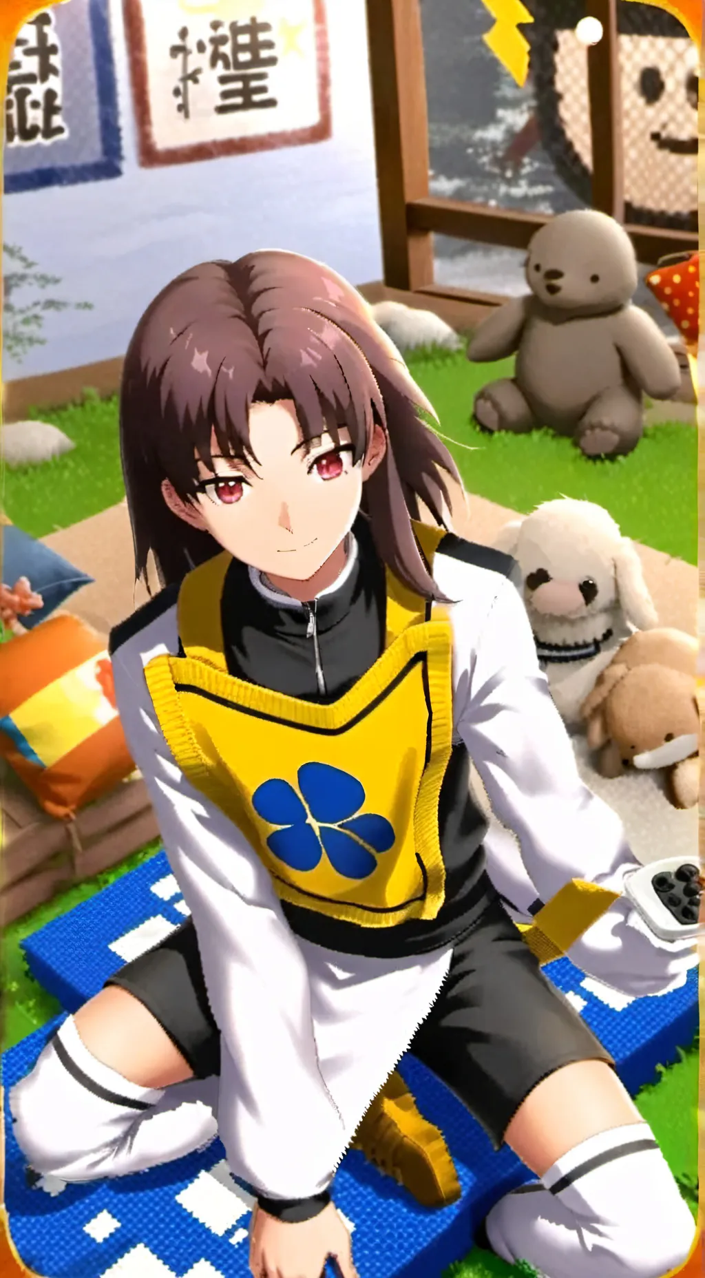 ai character: baby sitar  background
