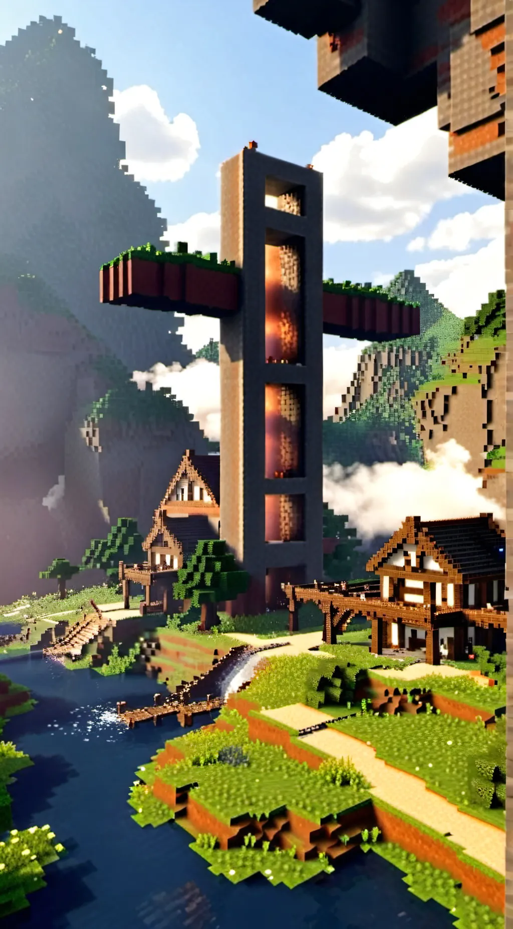ai character: Minecraft background