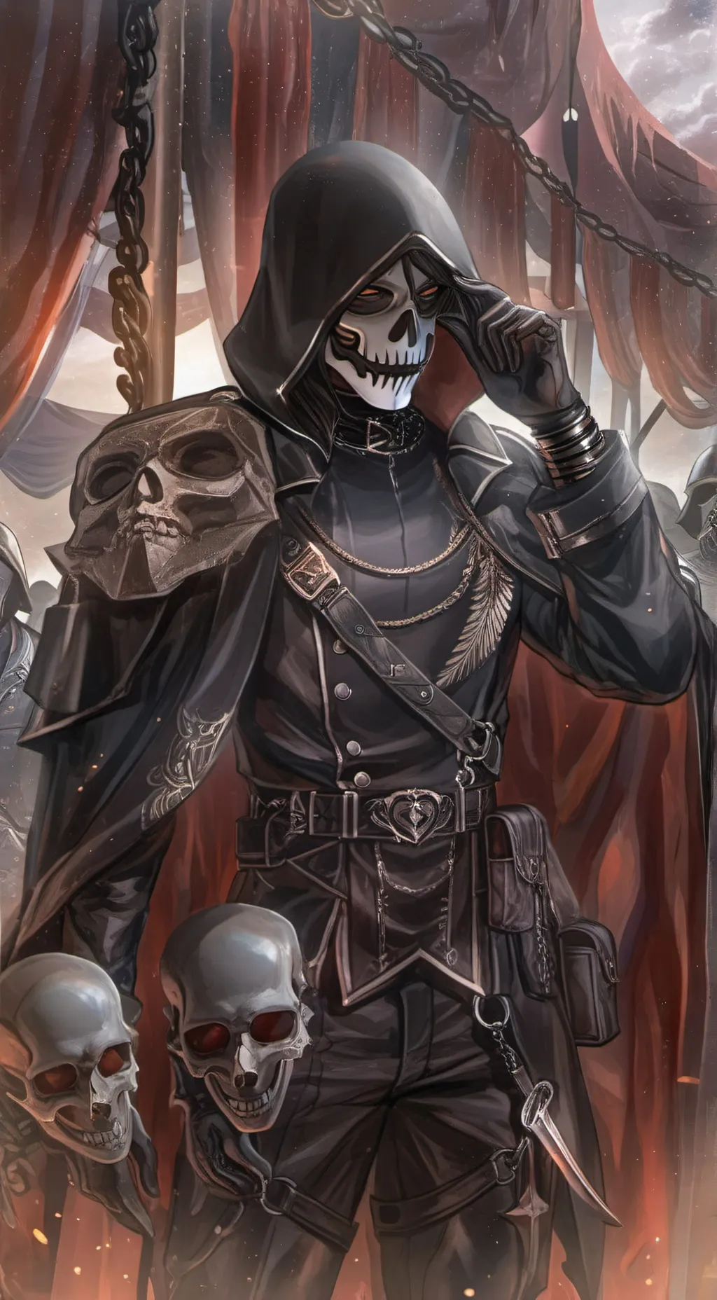 ai character: ghost background