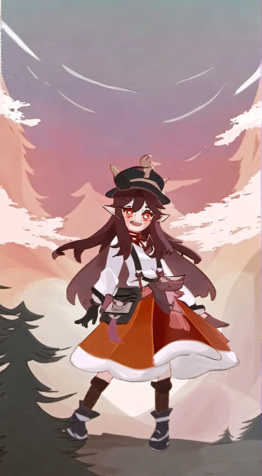 ai character: 🌺ХУ ТАО🌺 background