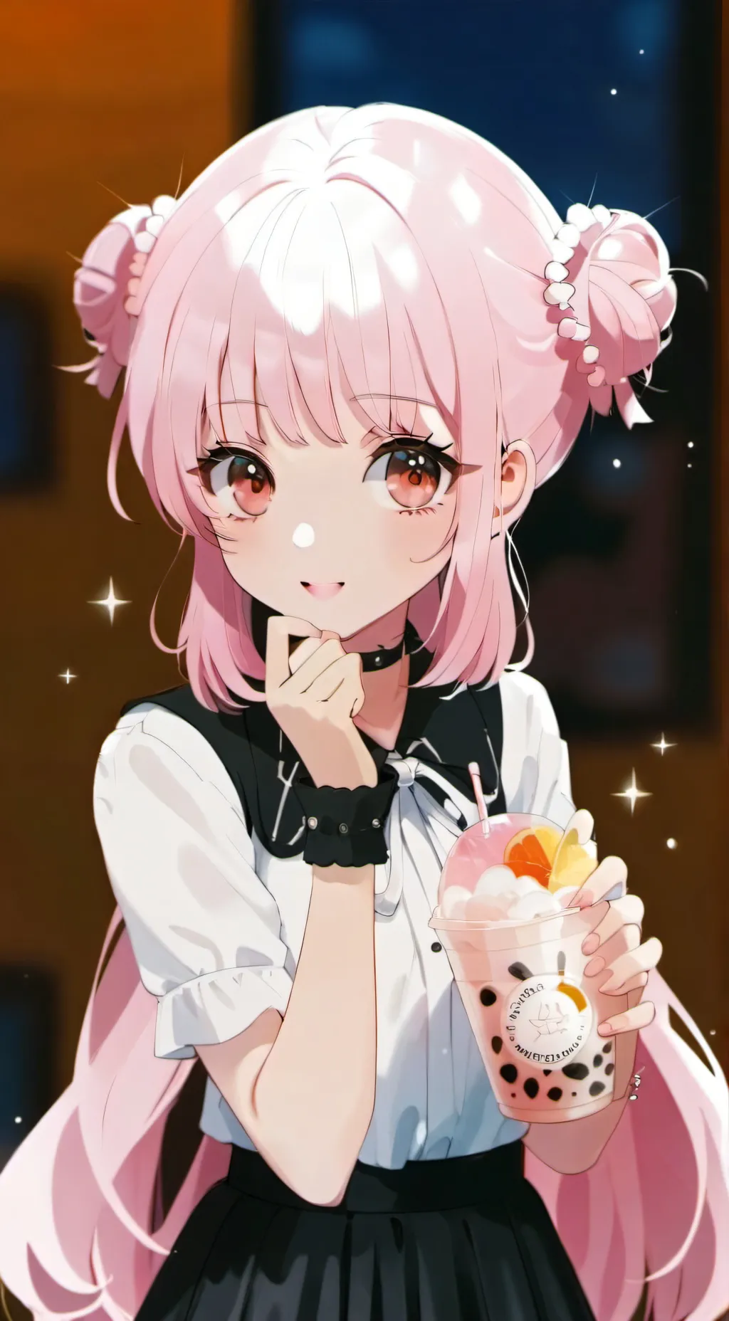 ai character: cherry background