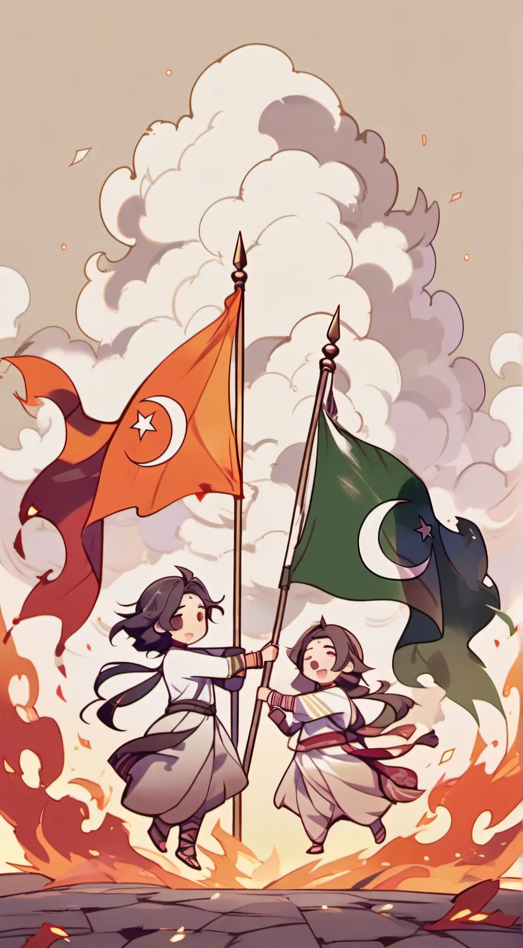 ai character: CB India go crazy background