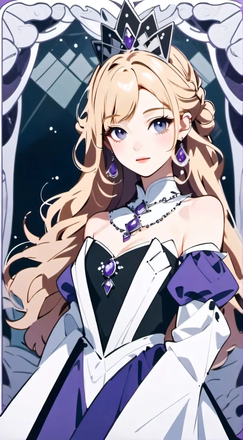 ai character: Queen of Diamonds background