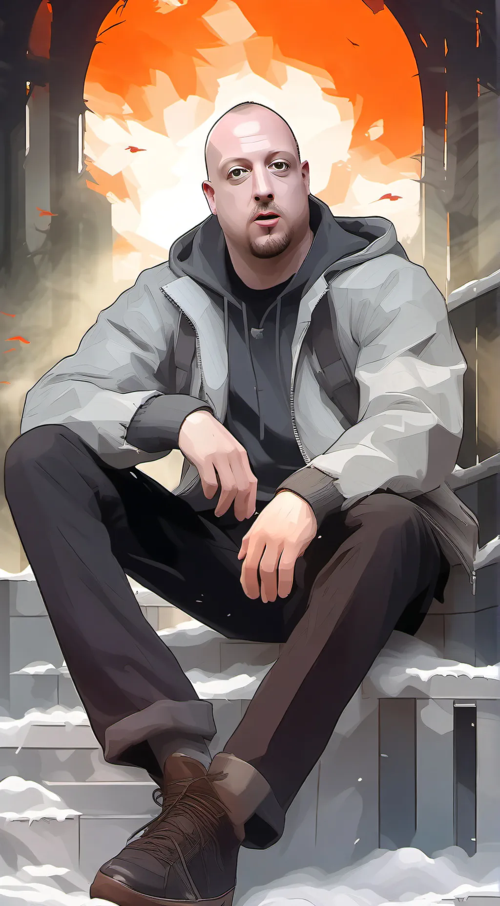 ai character: weird guy cool guy background