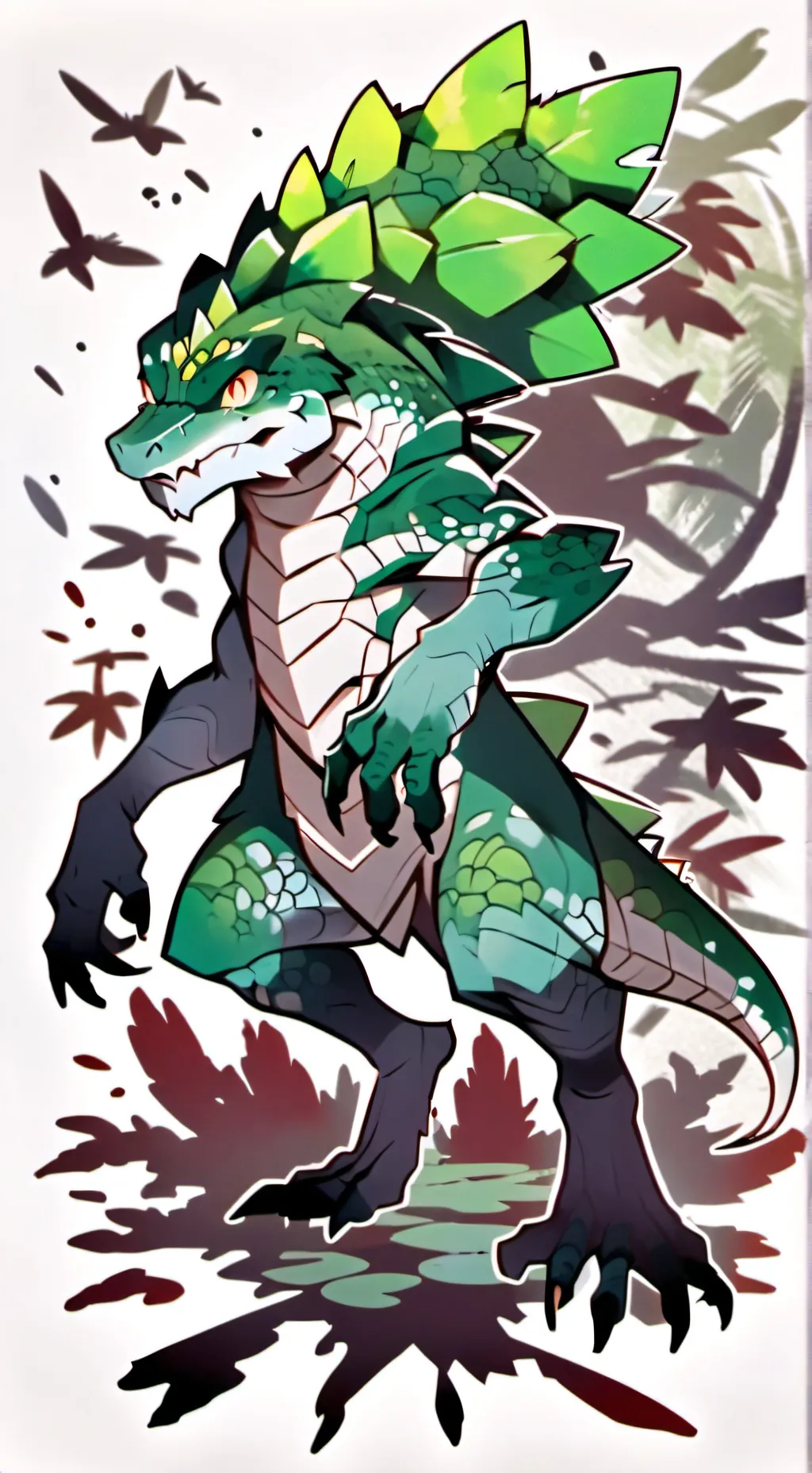 ai character: velociraptor background