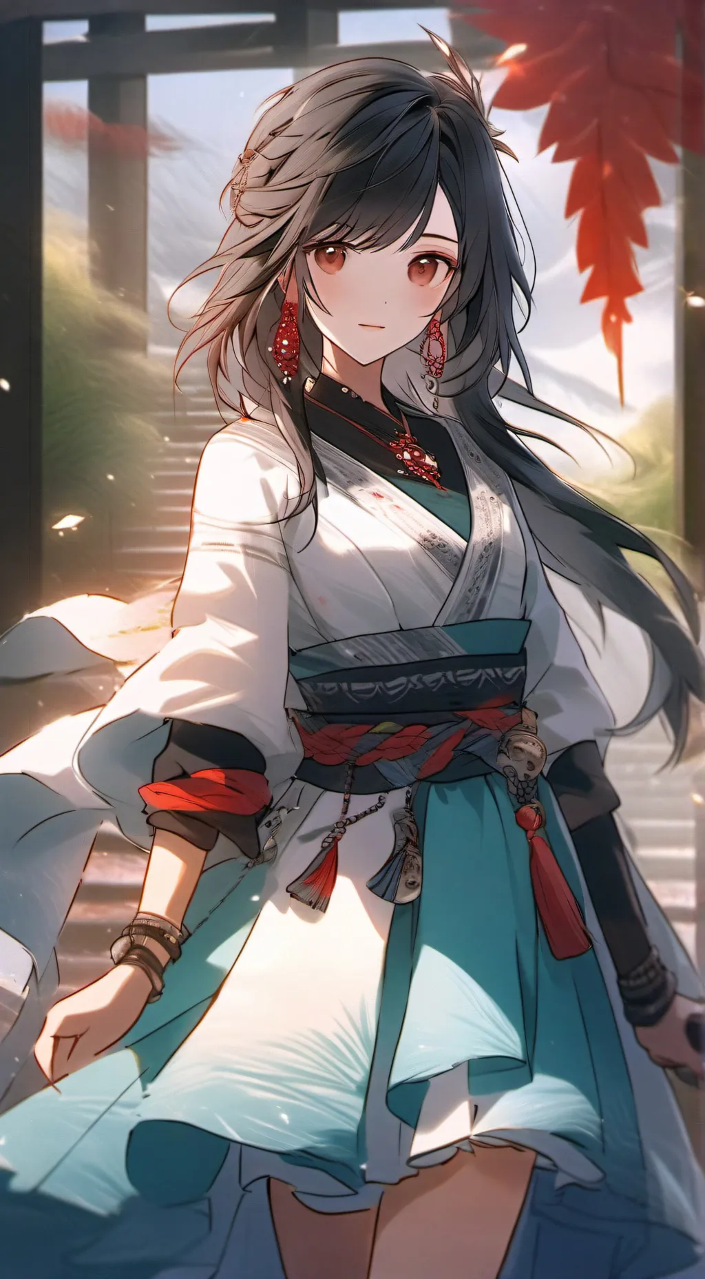 ai character: Autumn background