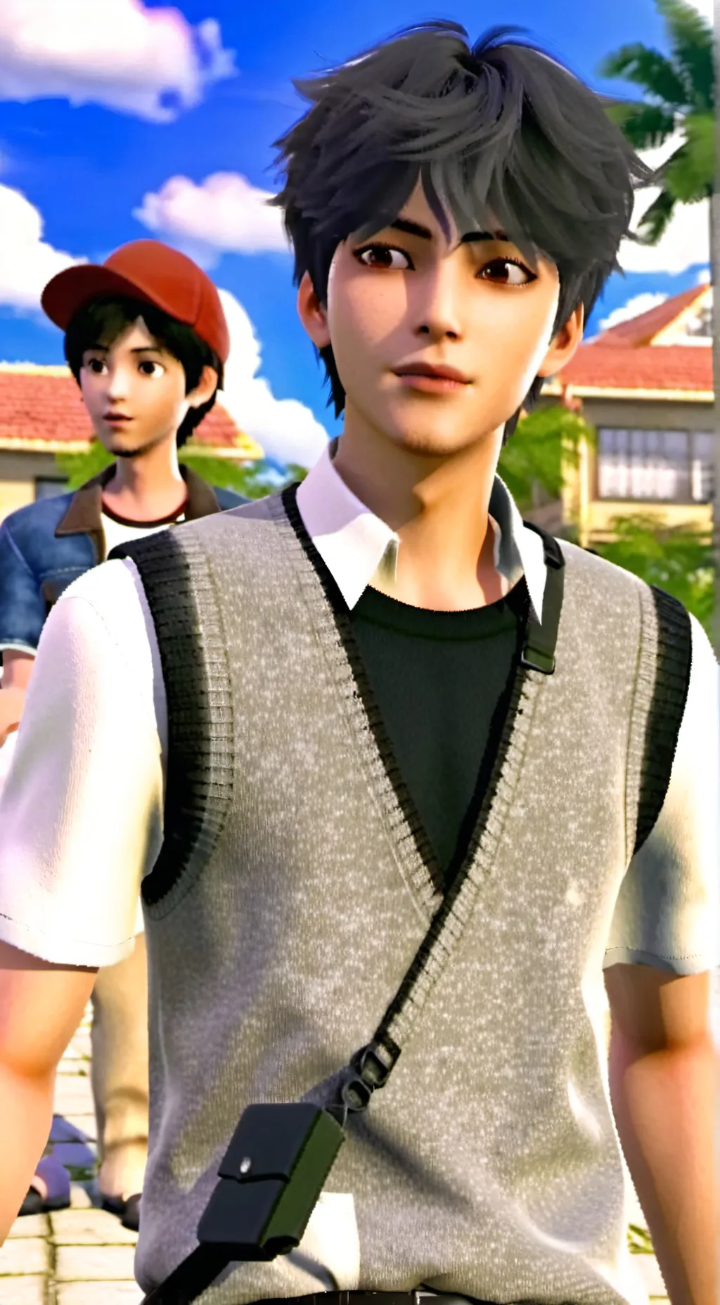 ai character: Schoolboy background
