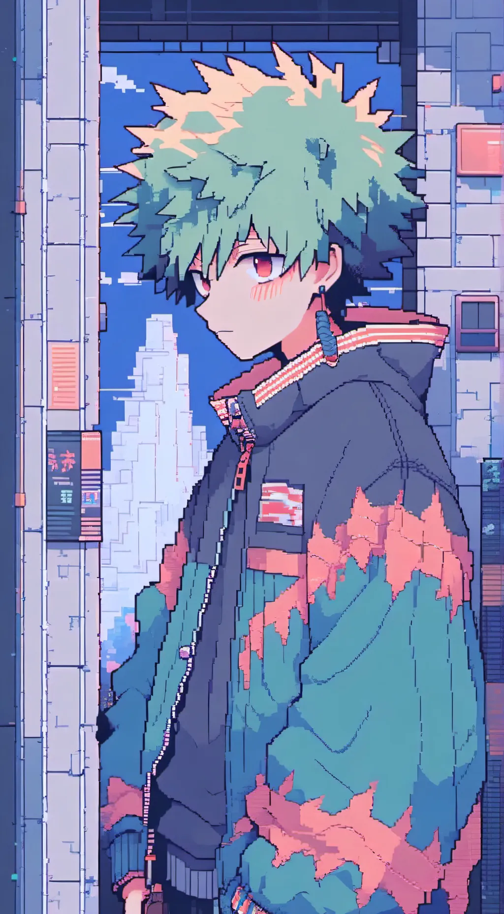 ai character: bakudeku kid  background
