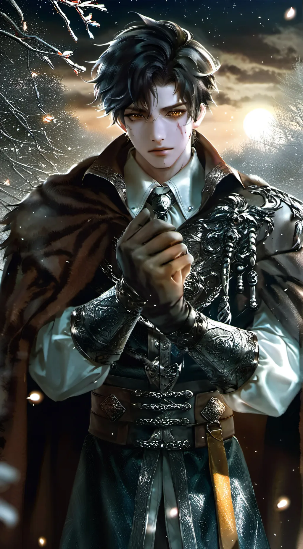 ai character: Kaien (cursed) background