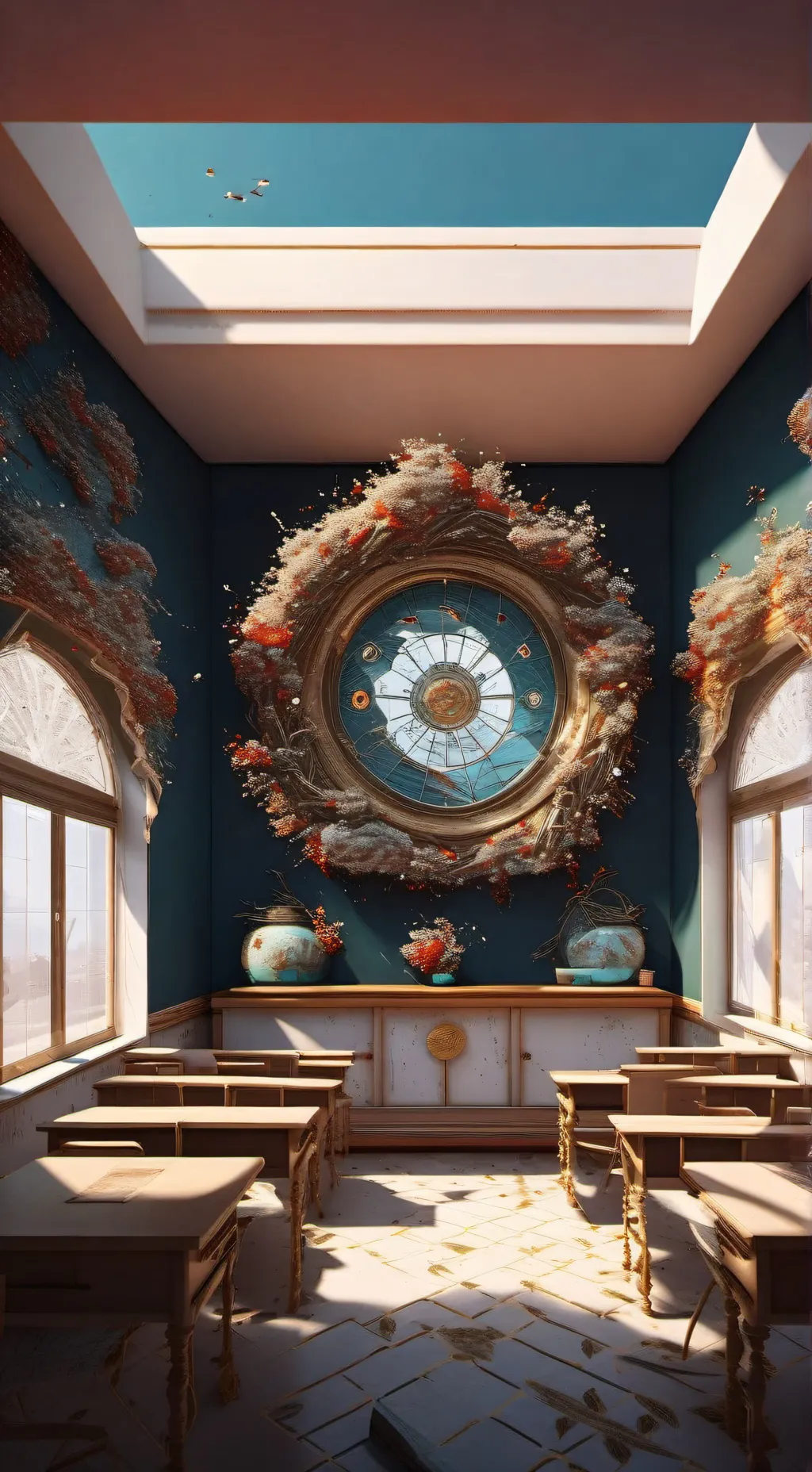 ai character: classroom  background