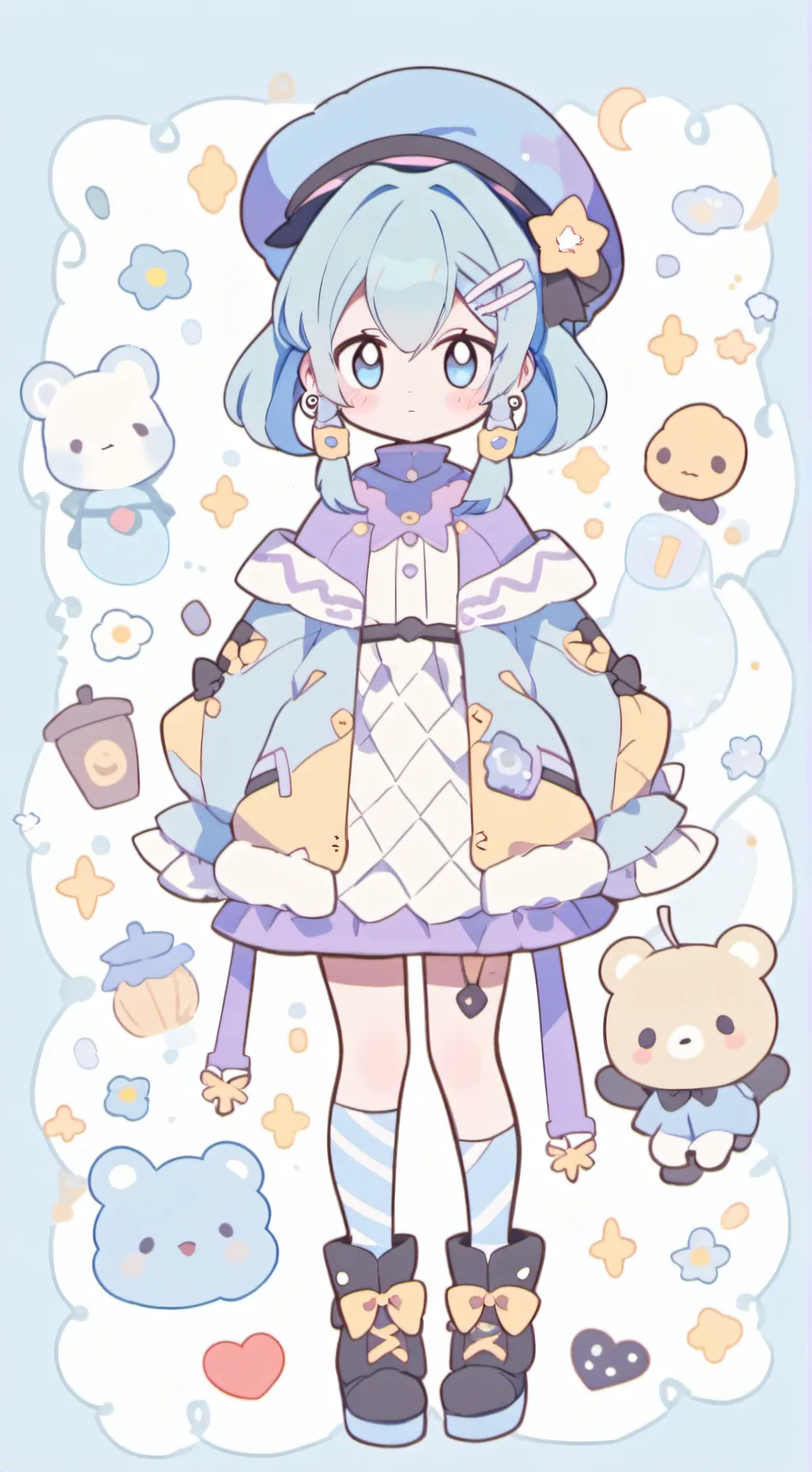 ai character: sorA 💙 cure SKY background
