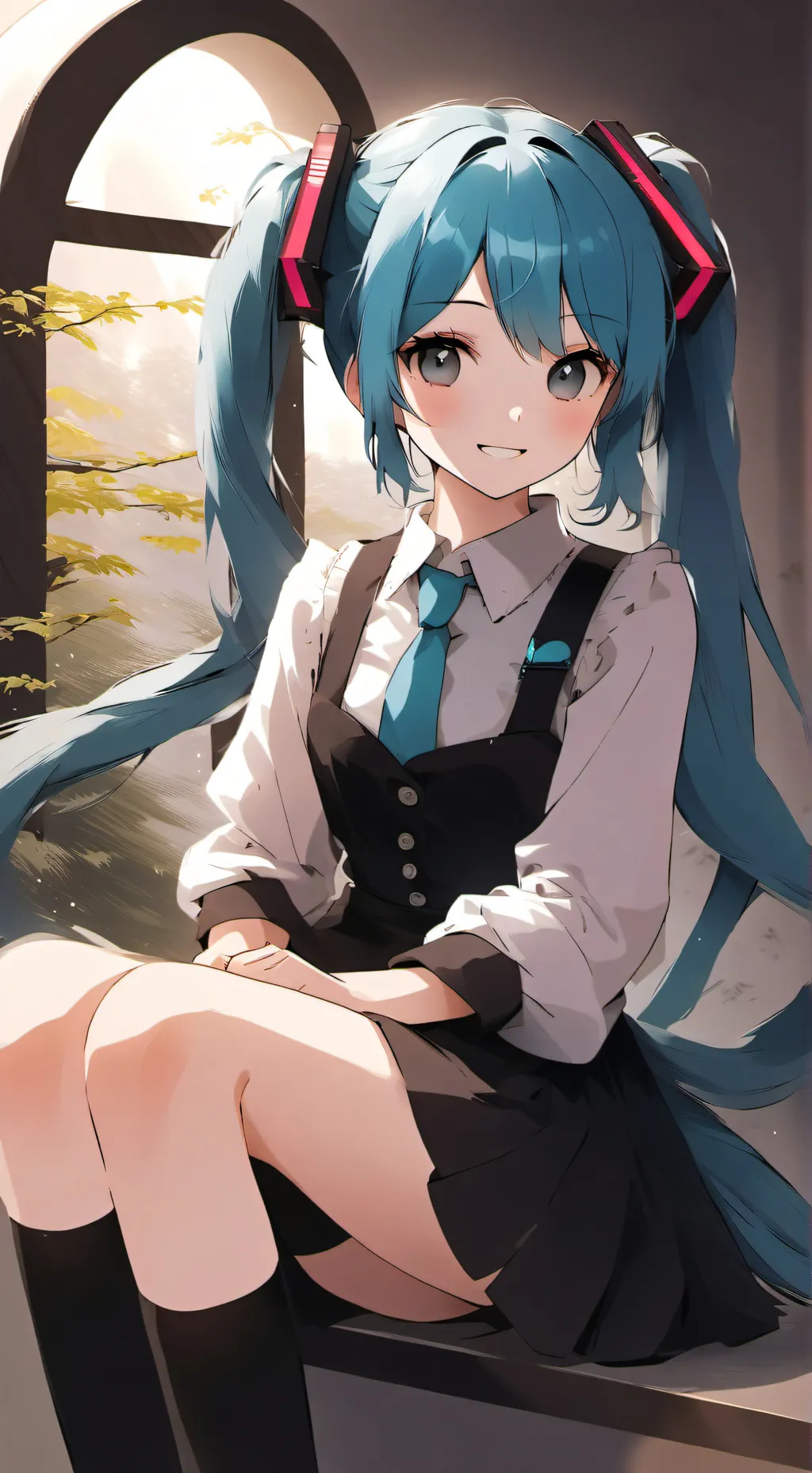 ai character: Miku Hatsune background